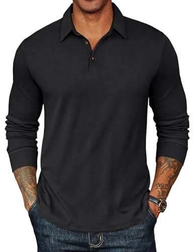 Coofandy Men's Long Sleeve Polo Shirt: $19.98 Coofandy Men's Long Sleeve Polo Shirt: $19.98