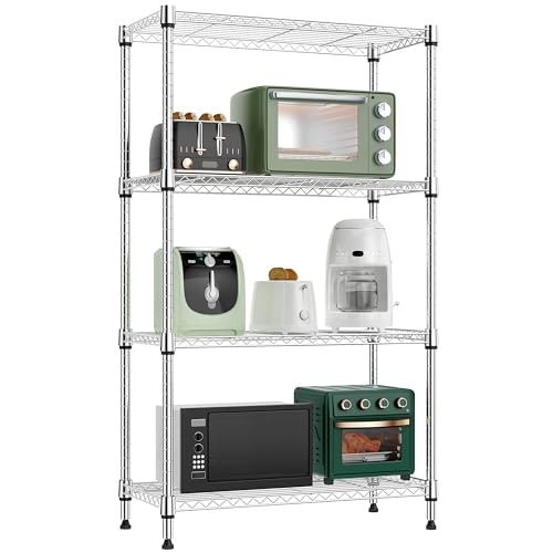 M MZG 1,000-lb 4-Tier Metal Wire Storage Shelving Rack: $35.70
