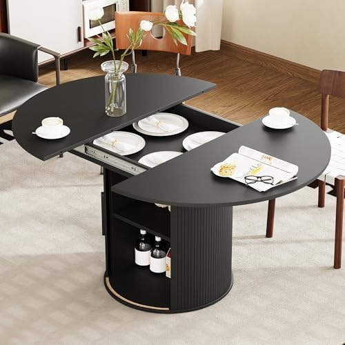 Weselon 43"-59" Extendable Round to Oval Dining Table: $211.81