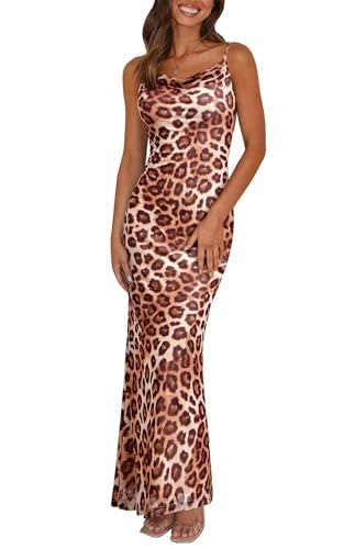 Prettygarden Women's Floral Spaghetti Strap Maxi Dress: $14.43
