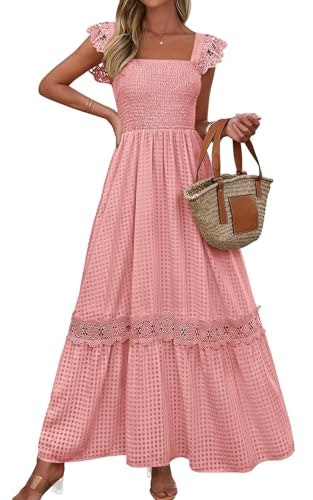 Prettygarden Women's Smocked Ruffle Sleeve Maxi Dress: $35.98 Prettygarden Women's Smocked Ruffle Sleeve Maxi Dress: $35.98