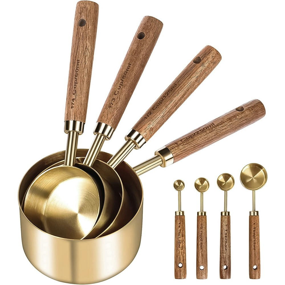 8-Piece Stainless Steel Measuring Cup and Spoon Set: $18.79 8-Piece Stainless Steel Measuring Cup and Spoon Set: $18.79