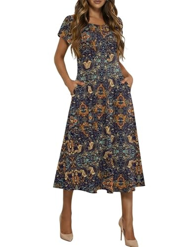 Hotouch Women's Plus Size Floral Midi Sundress: $16.98 Hotouch Women's Plus Size Floral Midi Sundress: $16.98