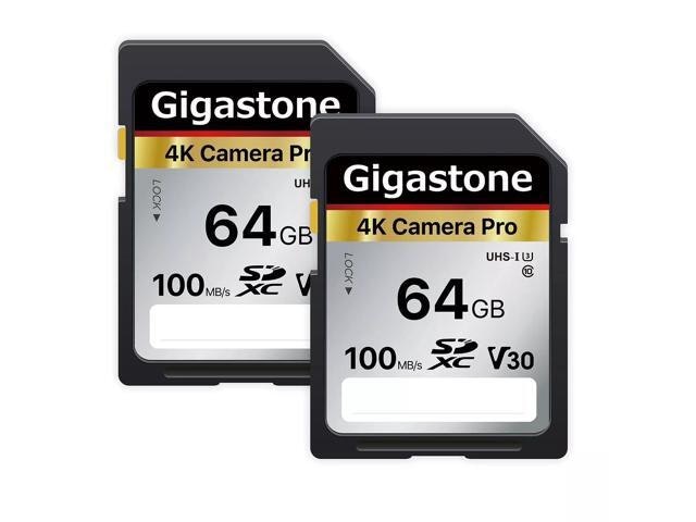 Gigastone 64GB V30 SDXC Memory Card 2-Pack: $89.99 Gigastone 64GB V30 SDXC Memory Card 2-Pack: $89.99
