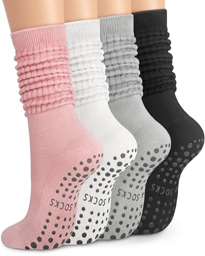 YSense Slouchy Pilates Grip Socks 4-Pack: $11.98 YSense Slouchy Pilates Grip Socks 4-Pack: $11.98