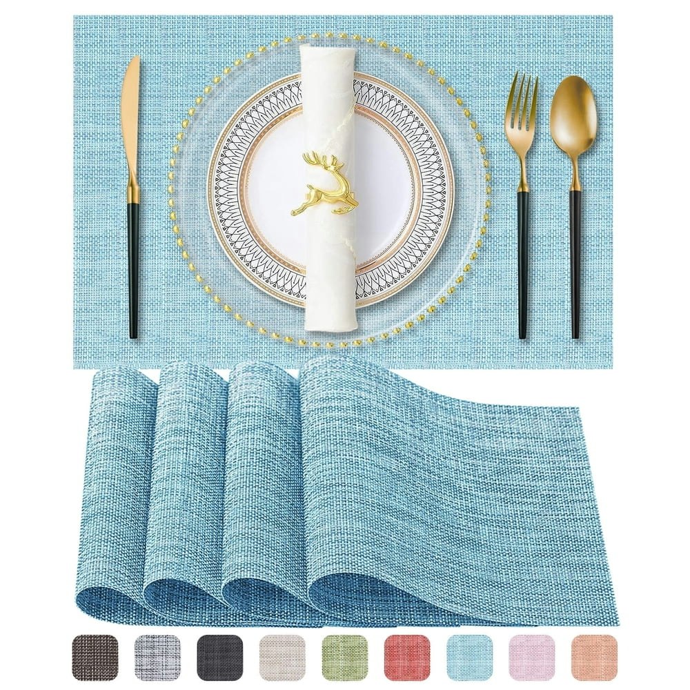 12" x 18" Vinyl Woven Placemats 4-Pack: $8.99 12" x 18" Vinyl Woven Placemats 4-Pack: $8.99