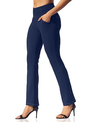 Vooveeya Women's High-Waisted Straight Leg Yoga Pants with Pockets: $27.18 Vooveeya Women's High-Waisted Straight Leg Yoga Pants with Pockets: $27.18