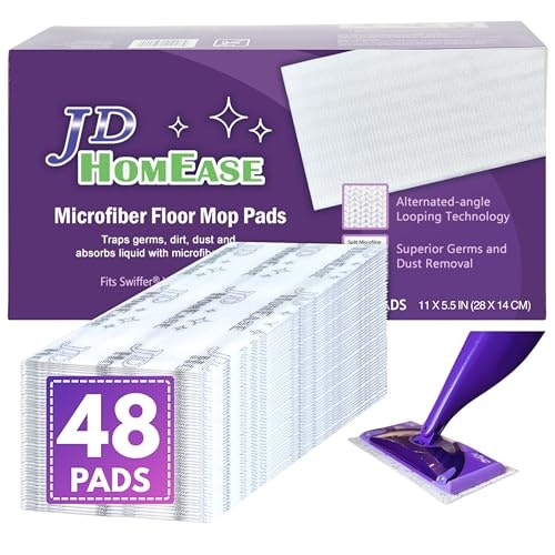 Jd Homease 11" x 5.5" Microfiber Replacement Pads for Swiffer WetJet 48-Pack: $16.99 Jd Homease 11" x 5.5" Microfiber Replacement Pads for Swiffer WetJet 48-Pack: $16.99