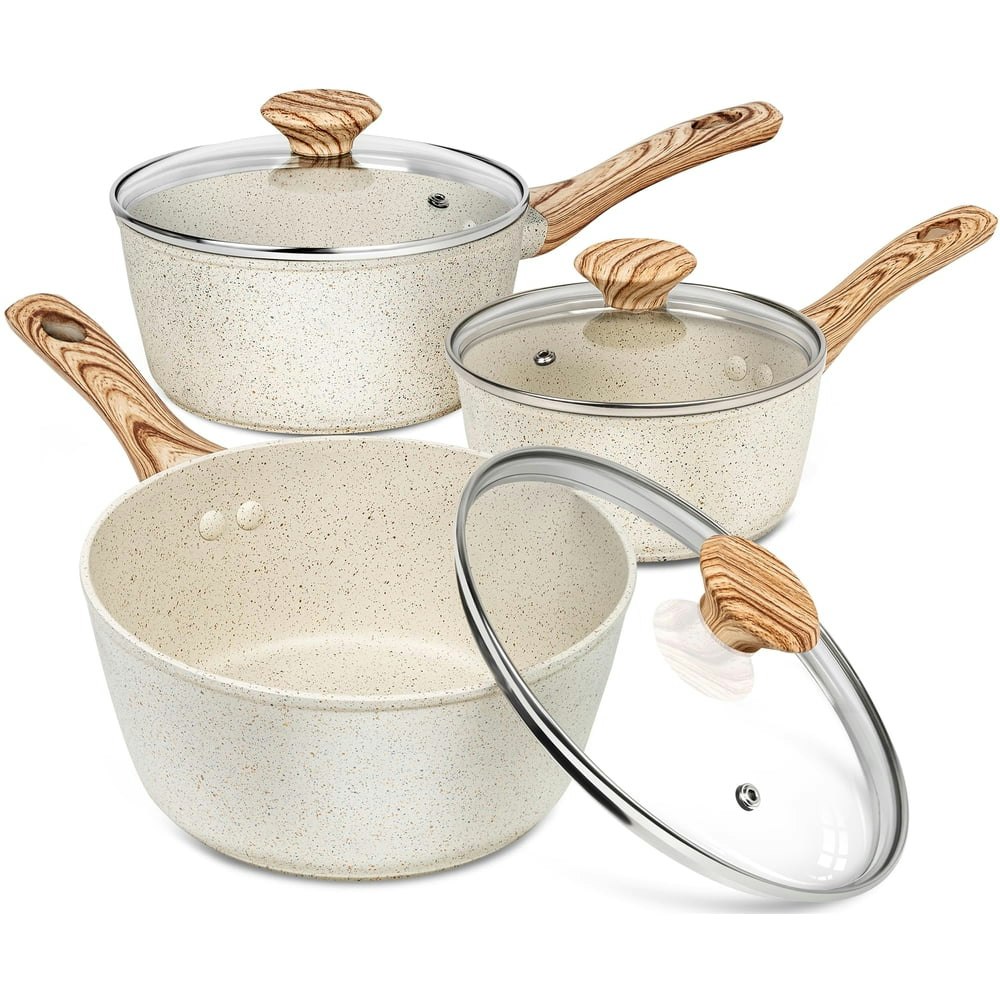 Michelangelo 3-Piece Nonstick Saucepan Set: $38.75