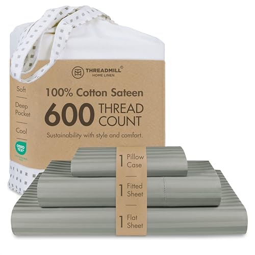 Threadmill 600 Thread Count Cotton Twin Sheet Set: $50.99 Threadmill 600 Thread Count Cotton Twin Sheet Set: $50.99