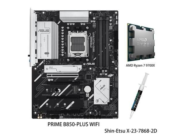 Asus Prime B850-Plus WiFi Motherboard and AMD Ryzen 7 9700X CPU Combo: $759.99
