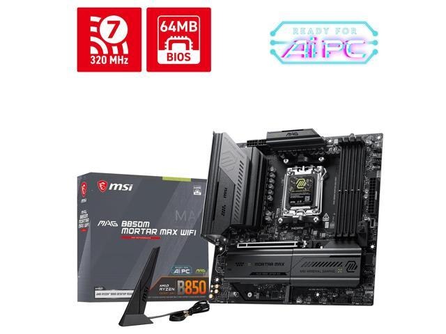 MSI MAG B850M Mortar Max WiFi Motherboard: $399.99 MSI MAG B850M Mortar Max WiFi Motherboard: $399.99