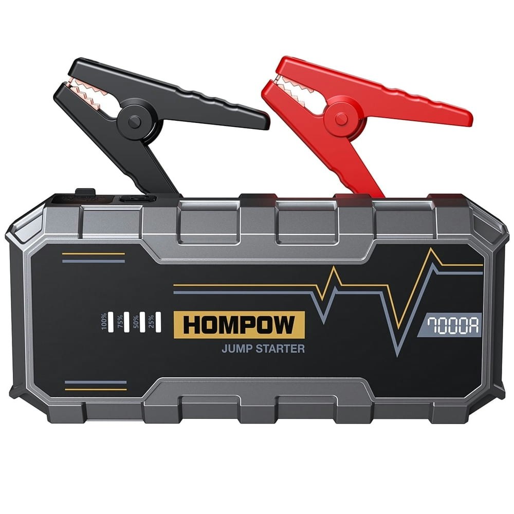 Hompow 7,000A 26,000mAh Jump Starter: $99.99 Hompow 7,000A 26,000mAh Jump Starter: $99.99