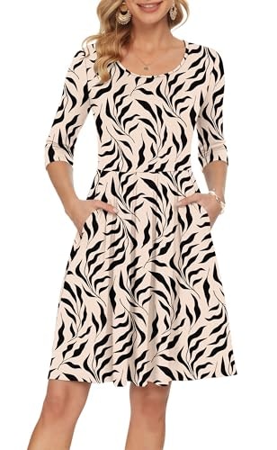 Auselily Women's 3/4 Sleeve Casual Dress: $25.49 Auselily Women's 3/4 Sleeve Casual Dress: $25.49