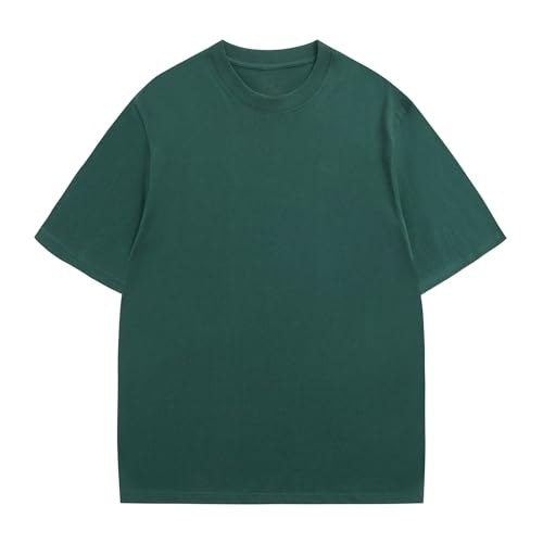 Men's Oversized Heavyweight Cotton Crew Neck T-Shirt: $12.10