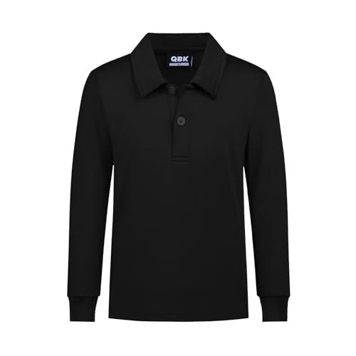 QBK Boys' Long Sleeve Performance Polo Shirt: $12.74
