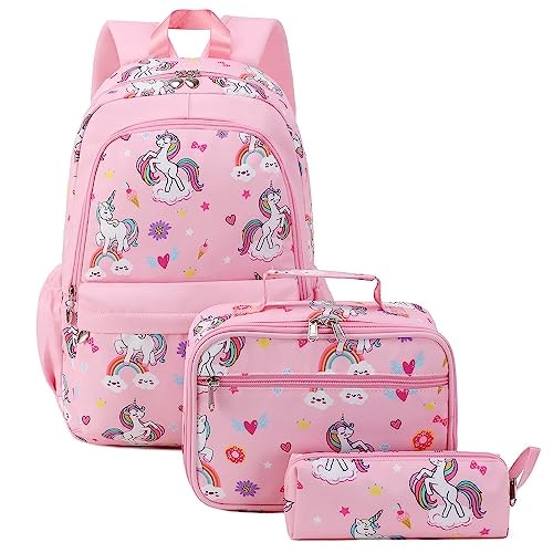 Unineovo Unicorn Kids Backpack, Lunch Box, and Pencil Case Set: $22.99 Unineovo Unicorn Kids Backpack, Lunch Box, and Pencil Case Set: $22.99