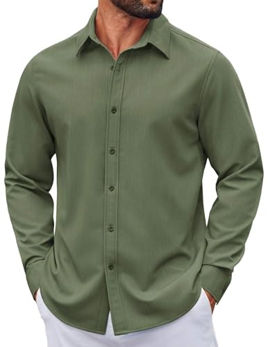Coofandy Men's Wrinkle-Free Long Sleeve Button-Down Shirt: $24.29 Coofandy Men's Wrinkle-Free Long Sleeve Button-Down Shirt: $24.29
