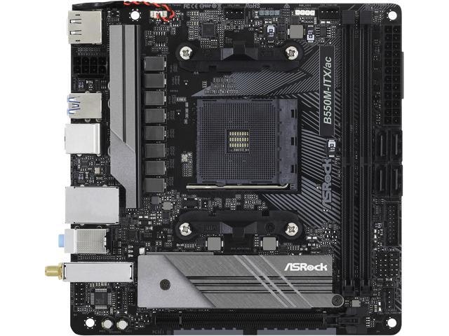 ASRock B550M-ITX/AC AM4 Mini-ITX Motherboard: $94.99