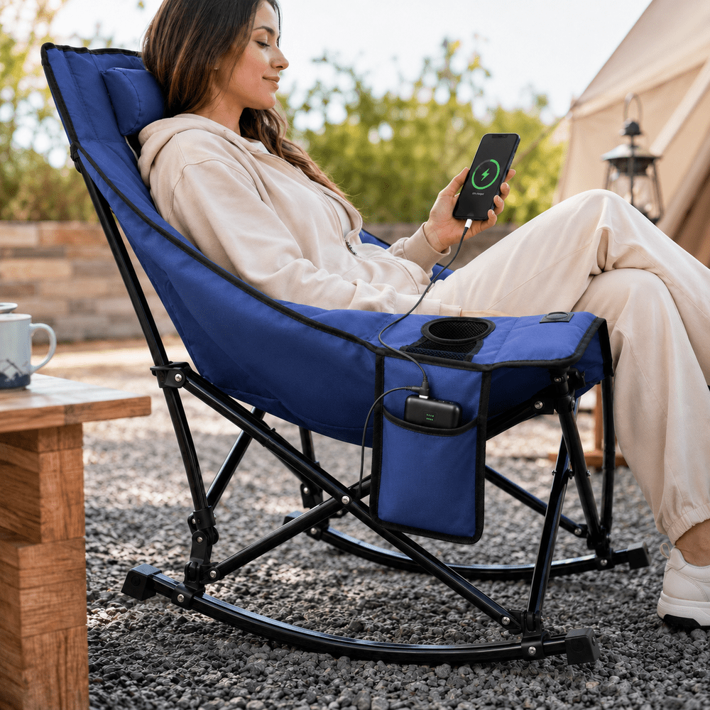 Pnkkodw XL Heated Rocking Camping Chair: $80.99 Pnkkodw XL Heated Rocking Camping Chair: $80.99