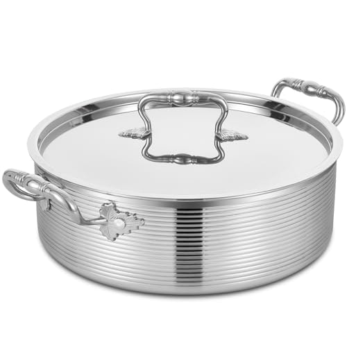 Inqibee 7-Quart Stainless Steel Braiser Pot with Lid: $56.99 Inqibee 7-Quart Stainless Steel Braiser Pot with Lid: $56.99