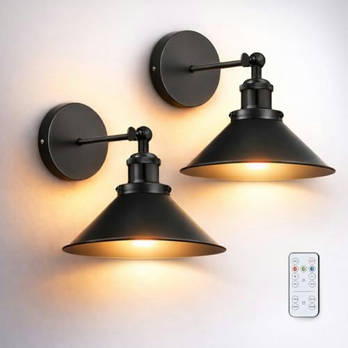 Libonfu Battery Operated Wall Sconce 2-Pack: $33.98