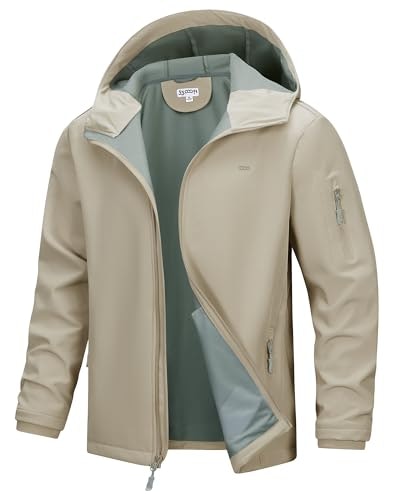 33,000ft Men's Hooded Fleece Lined Rain Jacket: $47.99