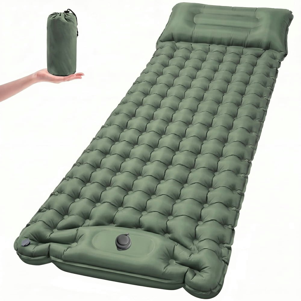 Honhorrs 4-Inch Inflatable Sleeping Pad with Built-in Pump: $23.86 Honhorrs 4-Inch Inflatable Sleeping Pad with Built-in Pump: $23.86