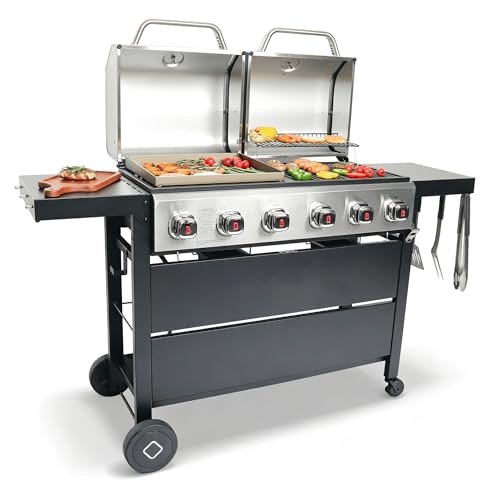 Flintex 6-Burner Propane Grill and Griddle Combo: $559.59 Flintex 6-Burner Propane Grill and Griddle Combo: $559.59