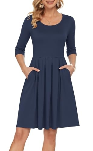 Auselily Women's 3/4 Sleeve Casual Dress: $22.94 Auselily Women's 3/4 Sleeve Casual Dress: $22.94