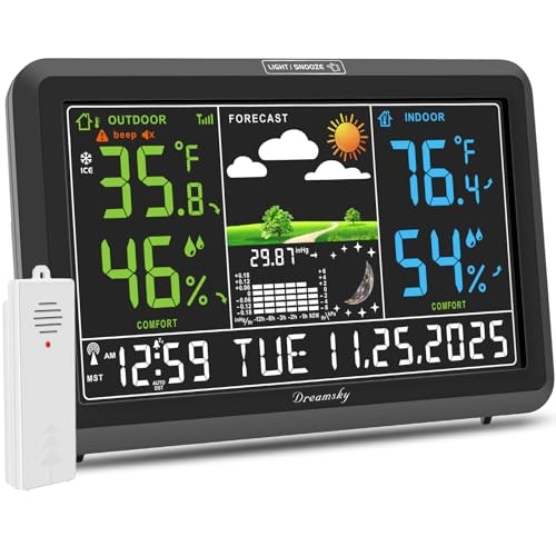 DreamSky Wireless Indoor/Outdoor Weather Station Atomic Clock: $31.99 DreamSky Wireless Indoor/Outdoor Weather Station Atomic Clock: $31.99