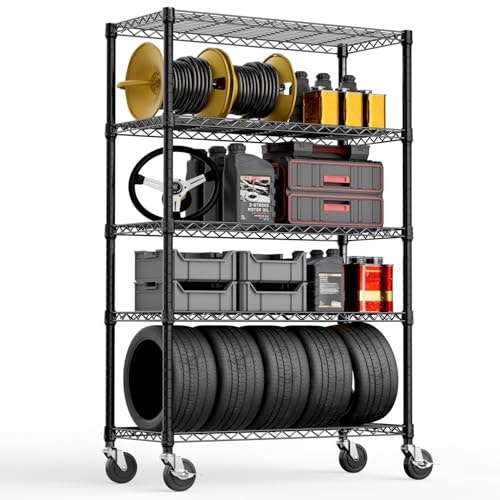 M MZG 5-Tier 47.2" x 17.7" x 76.7" Heavy Duty Metal Storage Shelf: $152.99 M MZG 5-Tier 47.2" x 17.7" x 76.7" Heavy Duty Metal Storage Shelf: $152.99