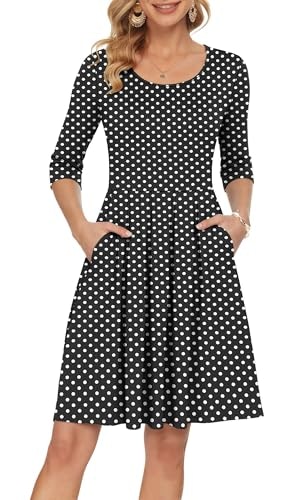 Auselily Women's 3/4 Sleeve Casual Dress: $25.49 Auselily Women's 3/4 Sleeve Casual Dress: $25.49