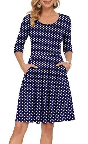 Auselily Women's 3/4 Sleeve Casual Dress: $25.49