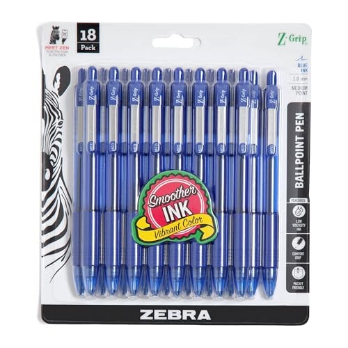 Zebra Z-Grip Retractable Ballpoint Pen 18-Pack: $6.99 Zebra Z-Grip Retractable Ballpoint Pen 18-Pack: $6.99