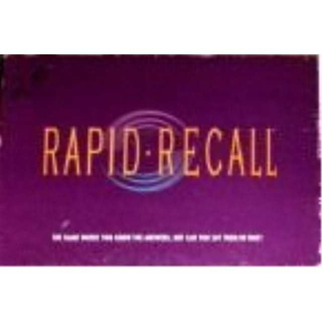 Rapid Recall Board Game: $40 Rapid Recall Board Game: $40