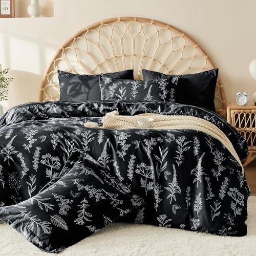 Muxhomo King Botanical Microfiber Duvet Cover 3-Piece Set: $25.49 Muxhomo King Botanical Microfiber Duvet Cover 3-Piece Set: $25.49