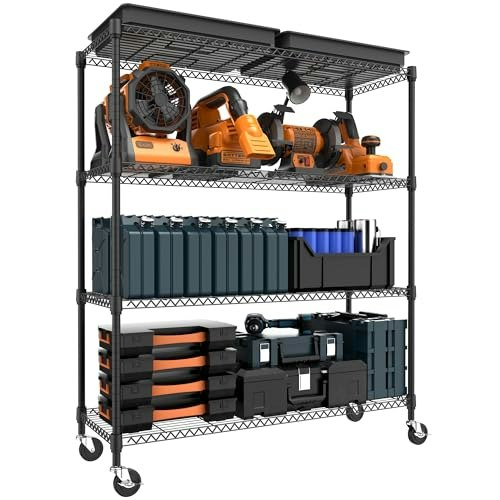 M MZG 4-Tier 1,400-Pound Capacity Adjustable Wire Storage Shelving Unit: $135.98 M MZG 4-Tier 1,400-Pound Capacity Adjustable Wire Storage Shelving Unit: $135.98