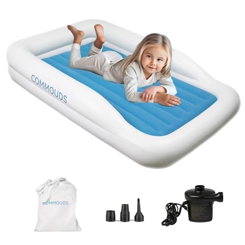 Commouds Portable Inflatable Toddler Travel Bed with Safety Bumpers: $49.98 Commouds Portable Inflatable Toddler Travel Bed with Safety Bumpers: $49.98