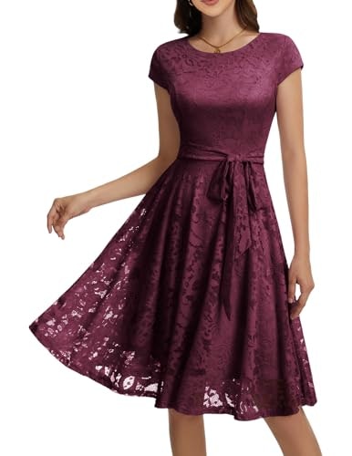 Muadress Floral Lace Cap Sleeve Cocktail Dress 4XL: $31.44 Muadress Floral Lace Cap Sleeve Cocktail Dress 4XL: $31.44