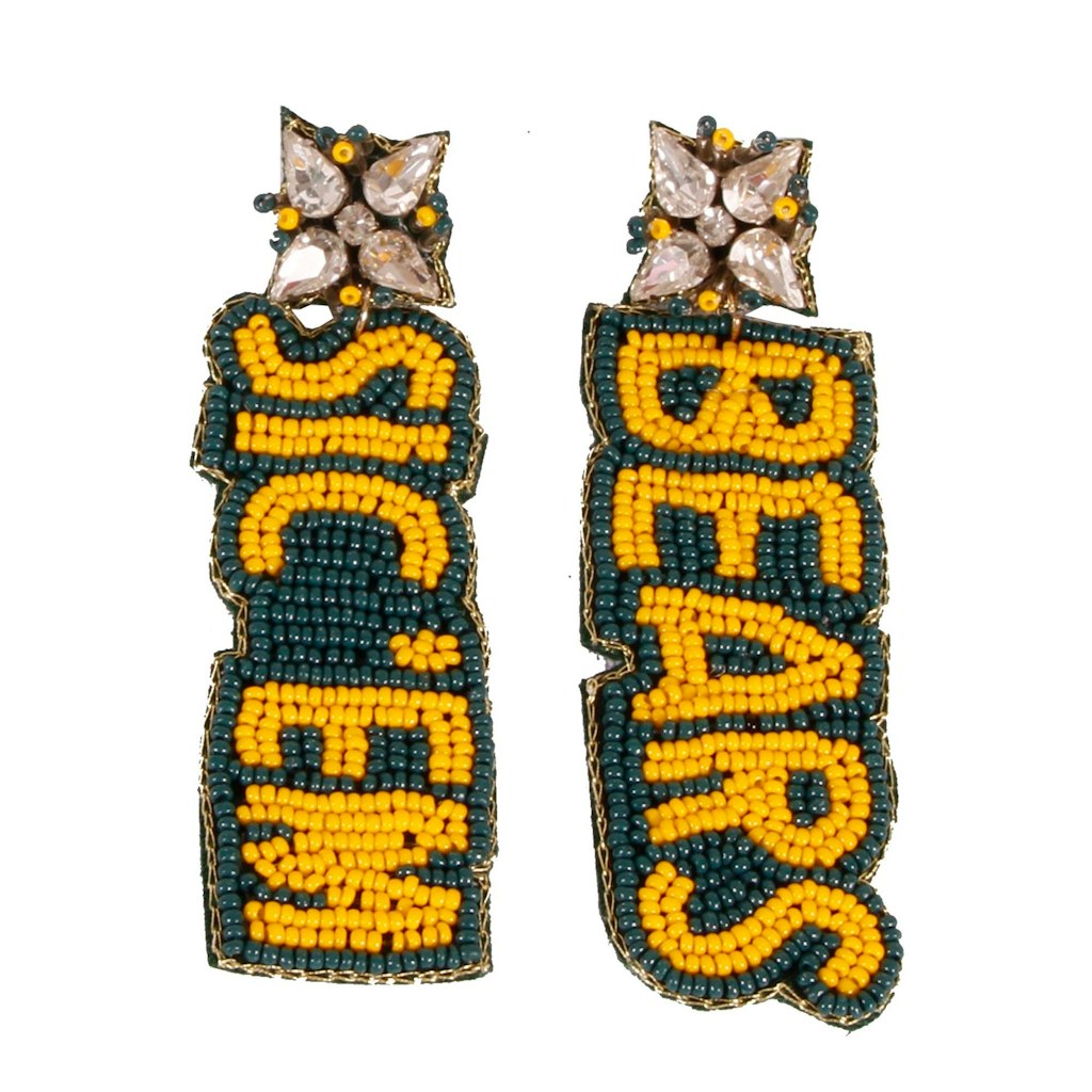 Baylor Bears Beaded Earrings: $44