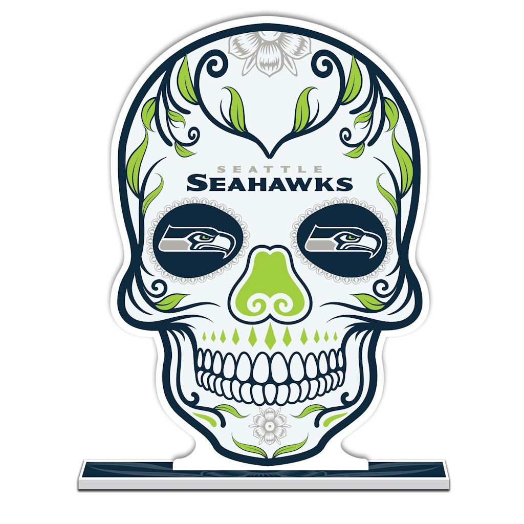 Seattle Seahawks 10-inch Sugar Skull Standee: $39.99 Seattle Seahawks 10-inch Sugar Skull Standee: $39.99