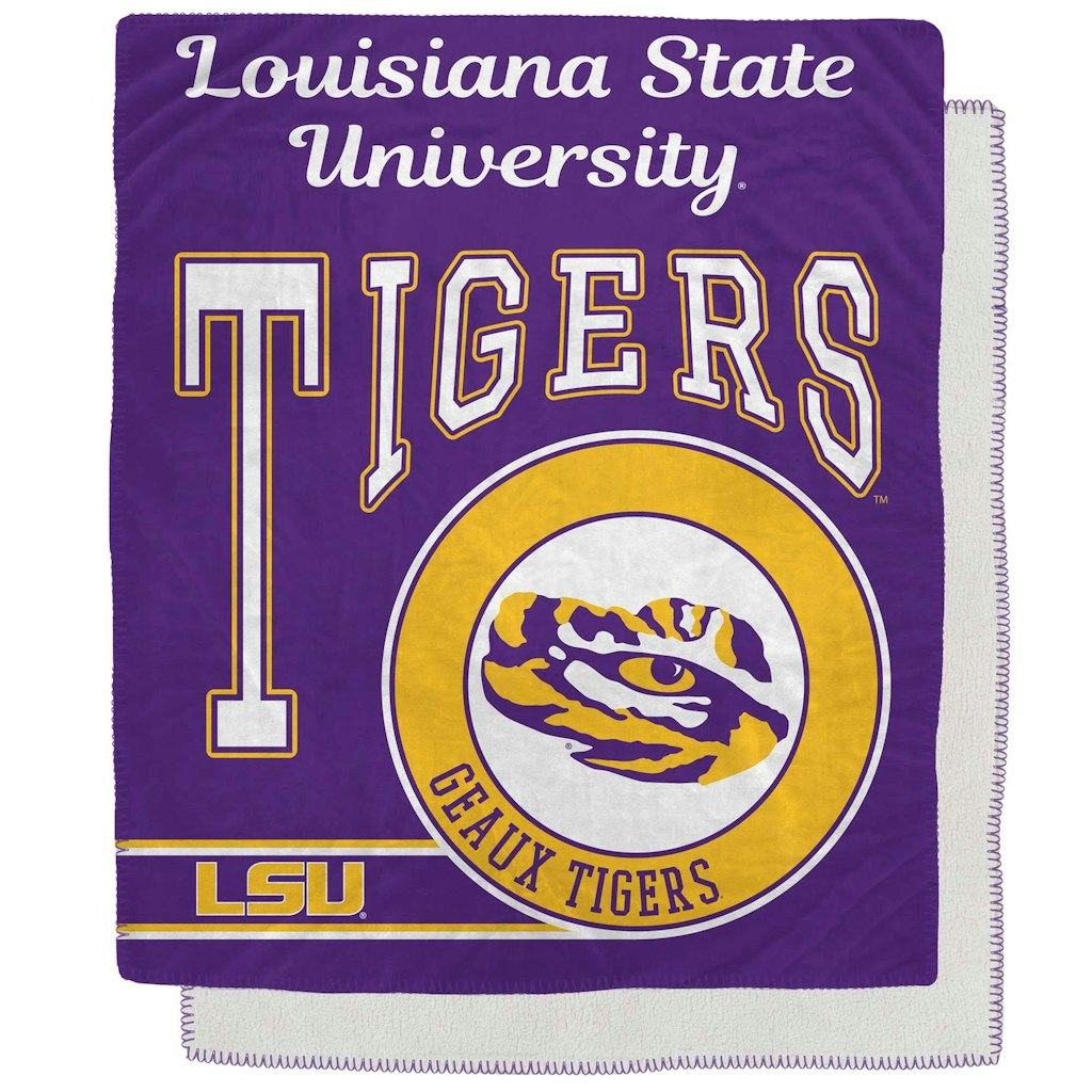 LSU Tigers 50" x 60" Flannel Fleece Sherpa Blanket: $39.99 LSU Tigers 50" x 60" Flannel Fleece Sherpa Blanket: $39.99