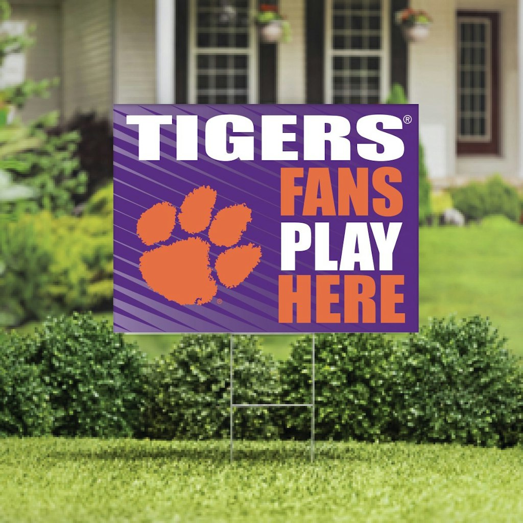 Clemson Tigers 18" x 24" Outdoor Yard Sign: $31.99 Clemson Tigers 18" x 24" Outdoor Yard Sign: $31.99