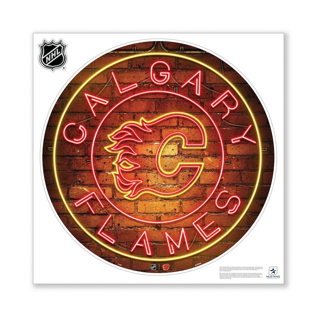 Calgary Flames 28" x 28" Neon Wall Decal: $99.99