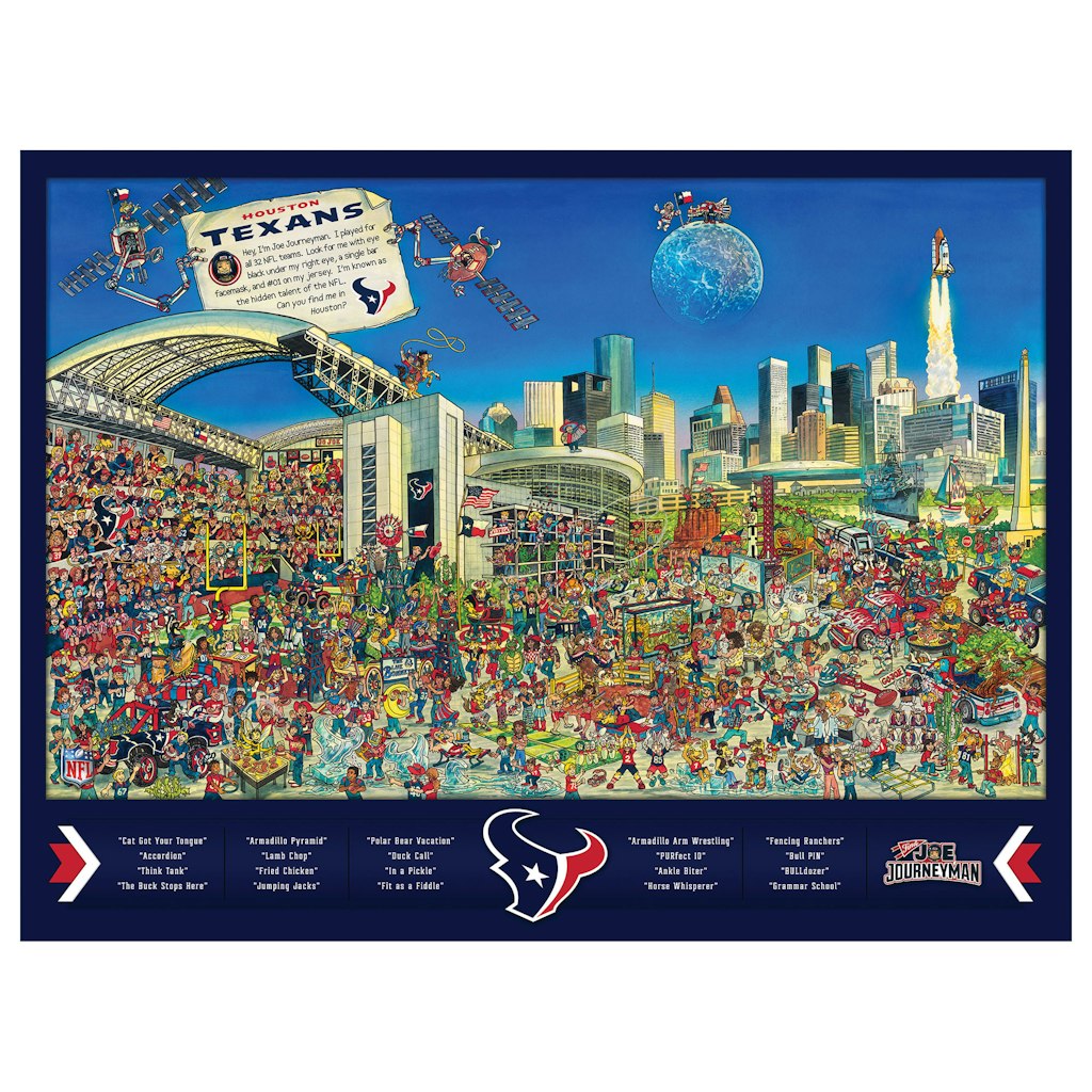 IDNA Houston Texans 500-Piece Joe Journeyman Puzzle: $24.99 IDNA Houston Texans 500-Piece Joe Journeyman Puzzle: $24.99