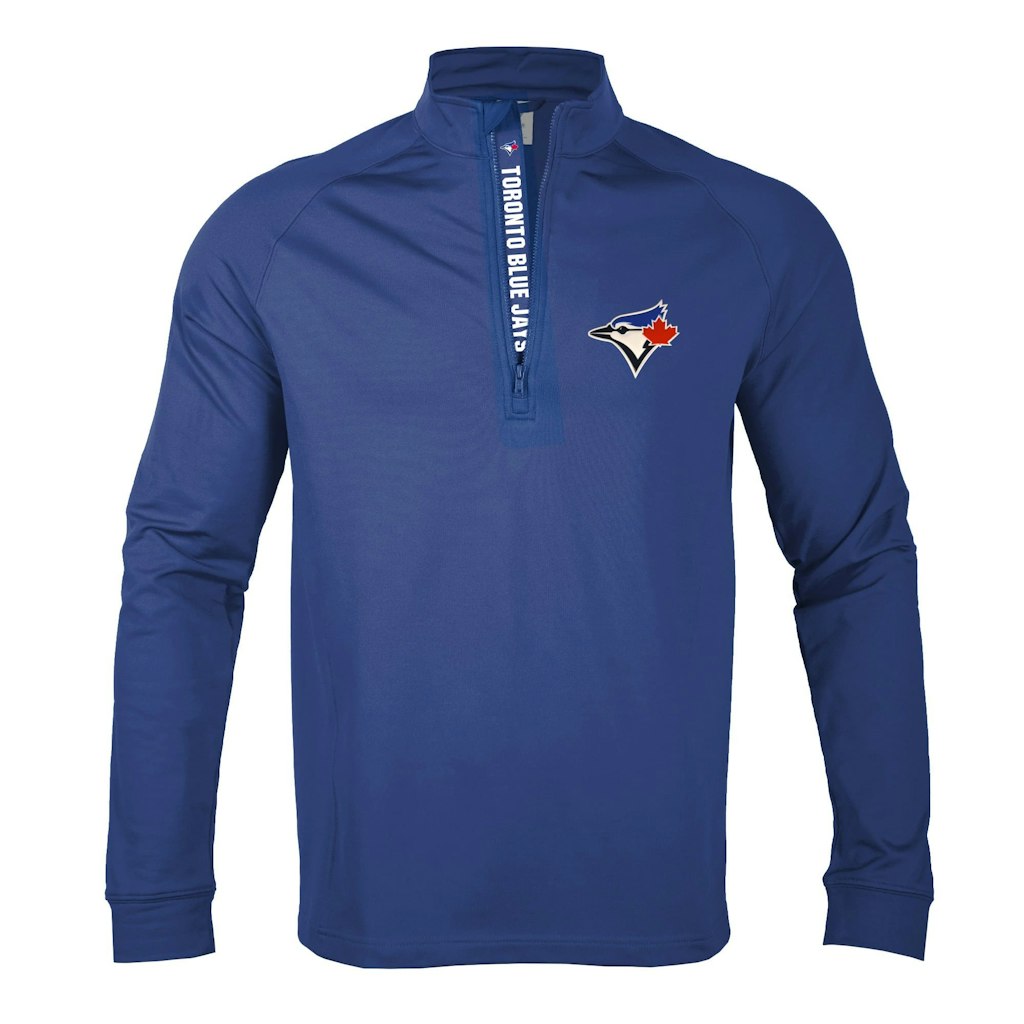 Men's Toronto Blue Jays Levelwear Calibre Quarter-Zip Pullover: $113 Men's Toronto Blue Jays Levelwear Calibre Quarter-Zip Pullover: $113