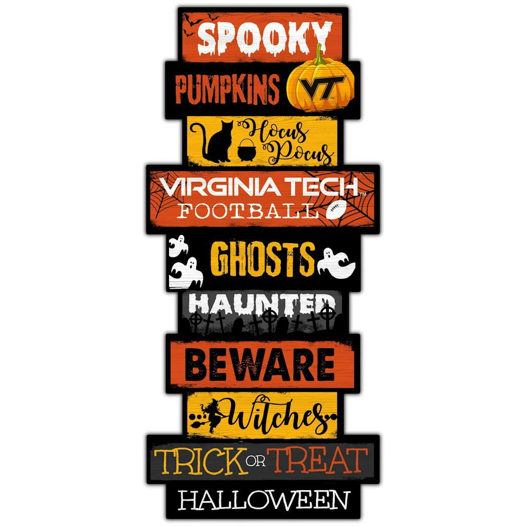 Virginia Tech Hokies 24-Inch Halloween Stack Sign: $34.99 Virginia Tech Hokies 24-Inch Halloween Stack Sign: $34.99