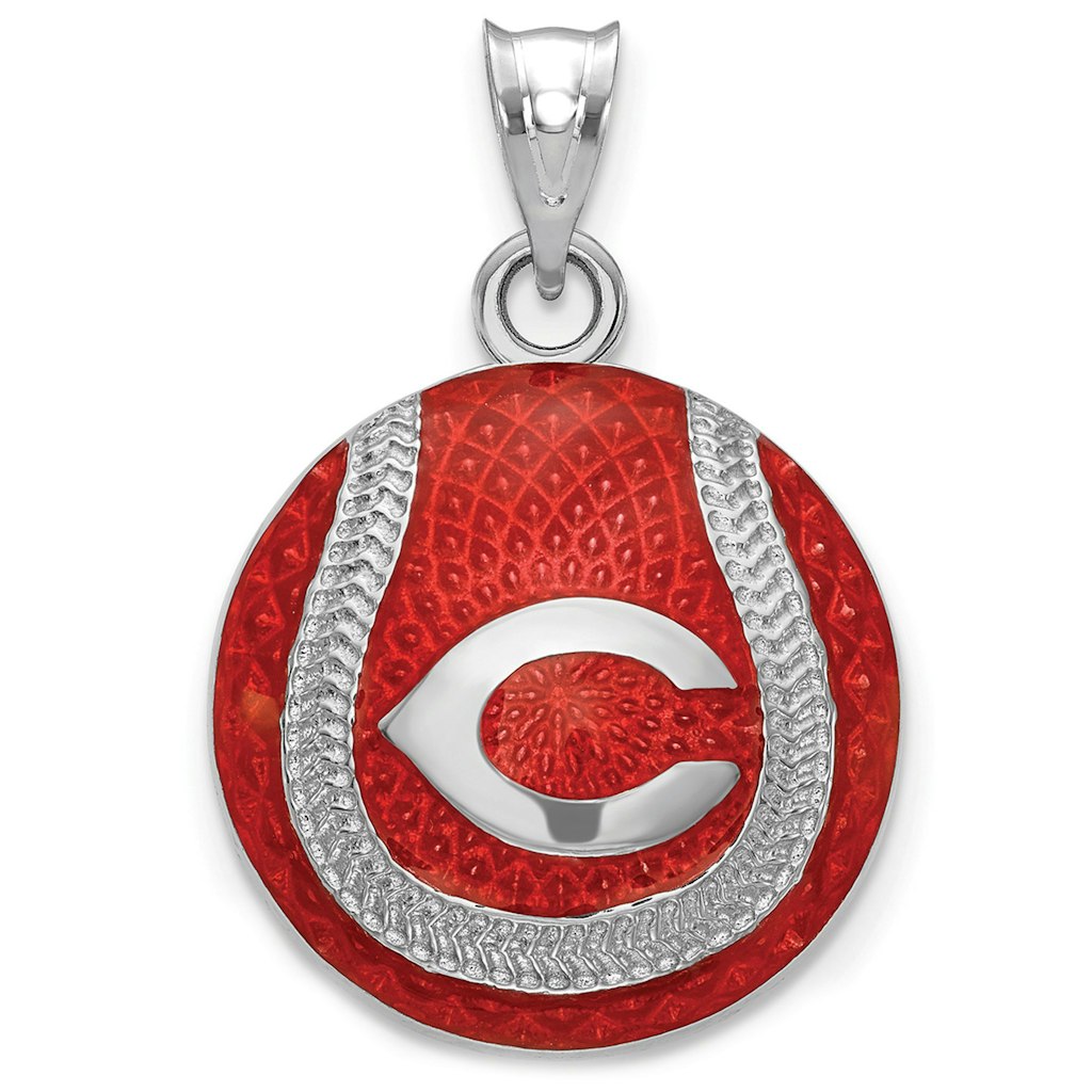 Women's Cincinnati Reds Sterling Silver Enameled Baseball Pendant: $279.99 Women's Cincinnati Reds Sterling Silver Enameled Baseball Pendant: $279.99