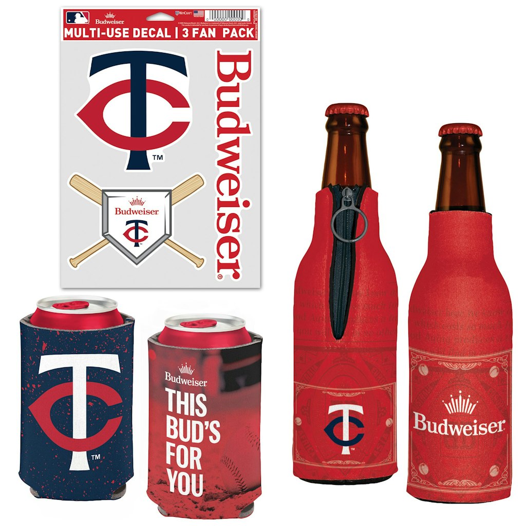 WinCraft Minnesota Twins Budweiser Cooler and Decal Pack: $39.99